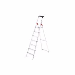 Hailo e'chelle en aluminium L60 avec 7 marches pour usage domestique hauteur ciseaux 212 cm avec marches antide'rapantes