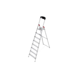 Hailo e'chelle en aluminium L60 avec 8 marches pour usage domestique hauteur ciseaux 233 cm avec marches antide'rapantes
