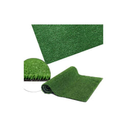 Rouleau de tapis de gazon en fibres synthe'tiques env. mt 25x1 h avec support en latex synthe'tique e'paisseur 7 mm 25 m2 de gazon synthe'tique