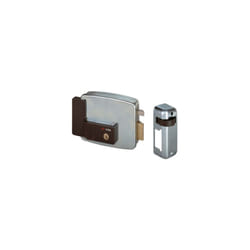 Cisa - art 11721 sx serrure e'lectrique pour portail 80 mm boitier 128x106mm cylindre fixe avec contreplaque et auvent