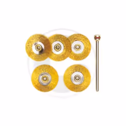 PROXXON 28962 5 BROSSES EN LAITON MM. 22 + TIGE POUR PIERRES DE CUIVRE EN LAITON