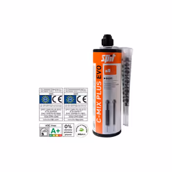 Cartouche Elematic Spit C- MIX PLUS EVO en re'sine universelle certifie'e avec cylindre de 300 cc a' prise rapide pour be'ton ...