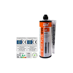 Cartouche Elematic Spit c- mix plus evo en re'sine universelle certifie'e avec cylindre de 300 cc a' prise rapide pour be'ton et maconnerie