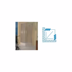 cabine de douche pliante en pvc cm 70/80 x 70/80 hauteur 185 cm blanc