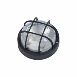 Plafonnier FME Art 62.713 rond noir E27 pour lampes jusqu'A 60W avec grille
