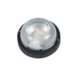 Plafonnier rond noir FME Art 62711? lampe basse consommation 180x100h mm
