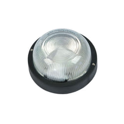 Plafonnier rond noir fme Art 62711 lampe basse consommation 180x100h mm