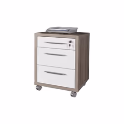 Commode Drawing Line Art.CT4811 K512 cm 49x45x63h avec 3 tiroirs en agglome're' recouvert de me'lamine' truffe/chene blanc