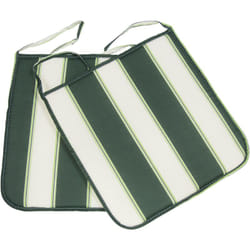 Gemitex - Coussins de chaise Panarea 60% polyester 40% coton 4 pie'ces rembourrage mousse polyure'thane 39x39x2 cm raye' vert pour jardin exte'rieur