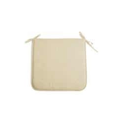 Coussins de chaise Panarea 60% polyester 40% coton 4 pie'ces rembourrage en mousse polyure'thane 39x39x2 cm beige pour jardin exte'rieur