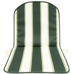 Gemitex - Coussin avec dossier pour chaise / fauteuil vert rayé 8pcs - Gdr