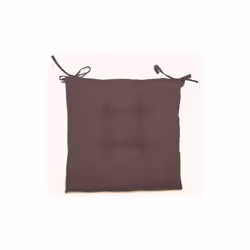 Coussin de chaise Creta 60% polyester 40% coton 12 pie'ces double rembourrage 40x40x5 cm marron pour jardin exte'rieur