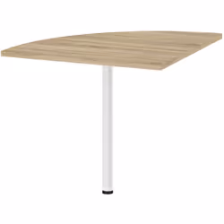 Ligne PRIMA Art. 80458 AK coin pour structure de bureau en aggloméré recouverte de mélamine. Avec jambe. Dimensions cm 80x80x ...