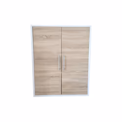 Tvilum - Paire de portes bibliothe'que Prima cm84x106h blanc/chene avec poigne'es