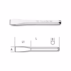 Burin plat 34 Beta Tools précision et robustesse pour vos travaux de burinage Le burin plat 34 de Beta Tools est conçu pour o ...