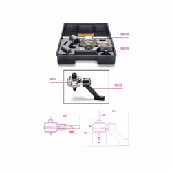 Multiplicateur de couple et accessoires rapport 5:1 dans une boîte en plastique. Rapport : 5:1 Couple Nm : 1300 Couple Kgfm : ...