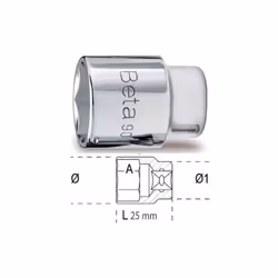 Douilles 6 pans 1/4, longueur 25 mm, 13 dimensions disponibles... Contenu du colis :