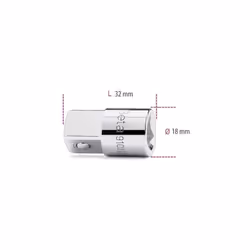 Augmentateur carré femelle 3/8" et mâle 1/2". Longueur 30mm et diamètre 180 mm Contenu du colis :