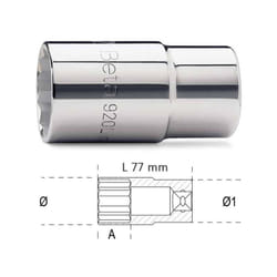 Beta - Douille 12 pans 1/2' série longue - 920BL - x 1 - 77 mm - 1/2'' - 14 mm - 12 pans