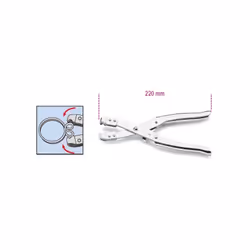 Pince pour anneaux de serrage de tuyaux. Unité de mesure : Millimètres Longueur : 220 mm Application : Anneaux de serrage de  ...
