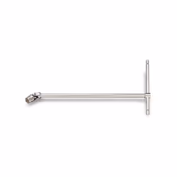 Clés en T à douille articulée pour vis à tête torx chromée. "l'articulation permet de prépositionner la douille jusqu'à 50 "  ...
