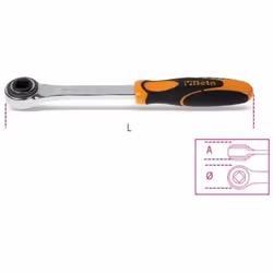 Cliquet simple avec carré femelle 1/2" chromé. Accouplement : 1/2 Unité de mesure : Millimètres Longueur : 275 mm Diamètre :  ...