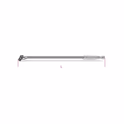 Carré mâle 1/2" articulé avec poignée métallique, type long chromé. Raccord : 1/2 Unité de mesure : Millimètres Longueur : 38 ...