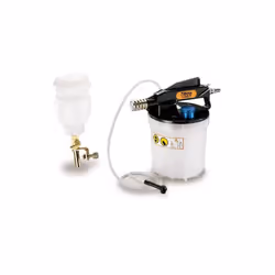 Outil d'extraction du liquide de frein. Pression : 5.0 - 11.5 bar Capacité : 1,5 l Utilisation : Extraction de liquide de fre ...