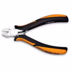 Cutter diagonal pour l'électronique avec cutter diagonal normal et poignée bimatière. Unité de mesure : Millimètres Type : Co ...