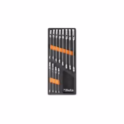 Plateau thermoformé souple avec composition d'outils Clé mixte à cliquet articulé 8-9-10-11-12 13-14-15-16 17-18-19 mm Conten ...
