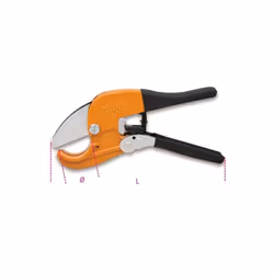 Cisaille à cliquet pour tubes en plastique. Utilisation : Plastique Type : Cisaille à cliquet Capacité de coupe : 0-42 mm (1. ...