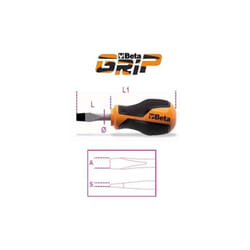 Tournevis lame courte pour vis à fente grip - 1260N - 30 mm - 6,5 - Plat - Beta