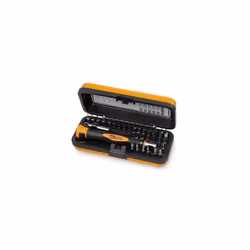 Micro-tournevis avec 36 embouts interchangeables 6 pans de 4 mm et rallonge magnétique, poignée bi-matière, Pour vos travaux  ...
