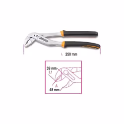 Nouveau modèle neuf positions, pince multiprise d'une longueur totale de 250 mm entrepassée branches bimatières. Contenu du c ...
