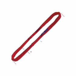 Élingue de levage 5t à anneau continu, tissu polyester rouge haute ténacité (pes). Type : Élingue de levage à anneau continu  ...