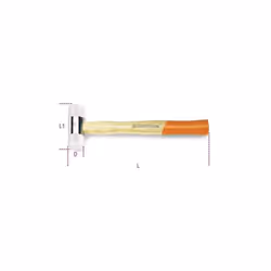 Maillet à embouts nylon, manche en bois. Résistant à l huile et à l'usure. Particulièrement adapté pour travailler tôles et m ...