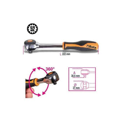 Beta Cliquet 3/8' 52 dents manche tournant - 910/58 - 009100884