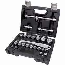 Étui à boussole Beta 923E C25, assortiment de 20 clés à douilles six pans creux et 5 accessoires, en coffret plastique. Étui  ...