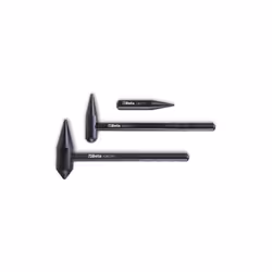 Le kit de marteaux à bille Beta 1360/KP3 pour carrossiers est un ensemble composé de marteaux à bille et à pointe et d'un poi ...