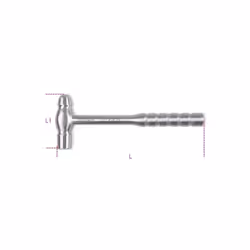 Le marteau à bille Inox 230 g 013770623 Beta 1377INOX 230 à tête ronde est un outil à main professionnel.Ce marteau pour chau ...