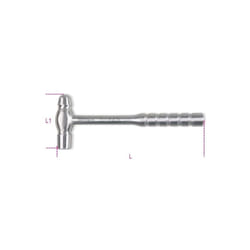 Beta - 1377INOX 230 Marteau à tête ronde et à pointe sphérique Inox 230 g
