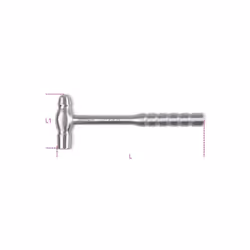 Le marteau Inox 340 g 013770634 Beta 1377INOX 340 à tête ronde et à percussion à bille est un outil à main professionnel. Ce ...