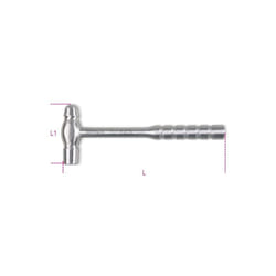 Beta - 1377INOX 340 Marteau à tête ronde et à pointe sphérique Inox 340 g