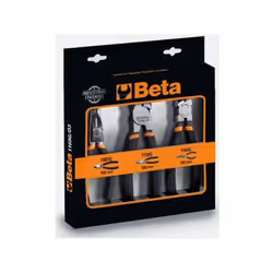Beta 1169G/D3 est un assortiment composé d'une pince universelle, d'une pince à mâchoires longues et demi-rondes et d'un cutt ...