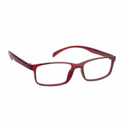 Polinelli PR14A300 verre à la mode Unisexe Rectangle Cerclé Noir, Rouge