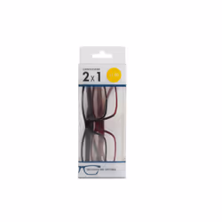 Polinelli PR14A350, Unisexe, Rectangle, Cerclé, Noir, Rouge, Noir, Rouge, Rectangle
