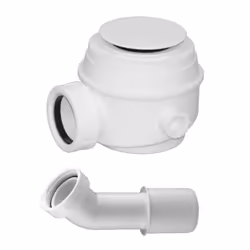 Omnires WB01X BI, Siphons de douche, Plastique, Blanc