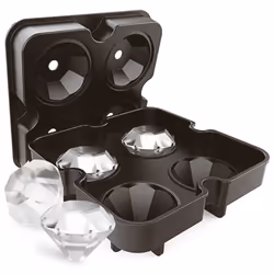 Paderno 41515-07, 4 pièce(s), Carré, Moule, Noir, Silicone, 120 mm