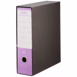 Brefiocart NERO&, A4, Anneau en D, Rangement, Papier, Fuchsia, Noir, Fuchsia