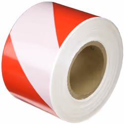 Ruban de marquage rouge et blanc -Rouleau de 200 mètres -Largeur de la bande 7 cm -Pour le marquage des chantiers, des routes ...